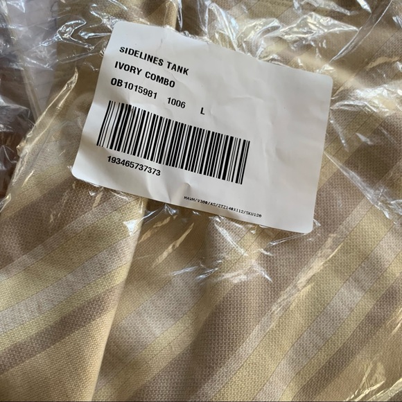 FREE PEOPLE Sidelines Racerback Striped Knit Tank Large NWT - Picture 7 of 9